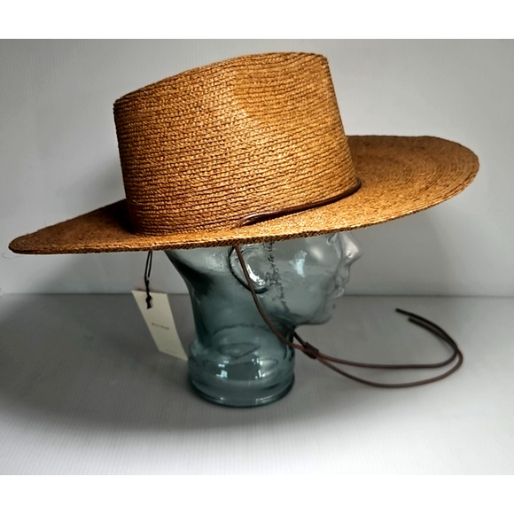 Will + Bear Austin Raffia Straw Hat - Brown Color Medium NEW - Picture 1 of 11